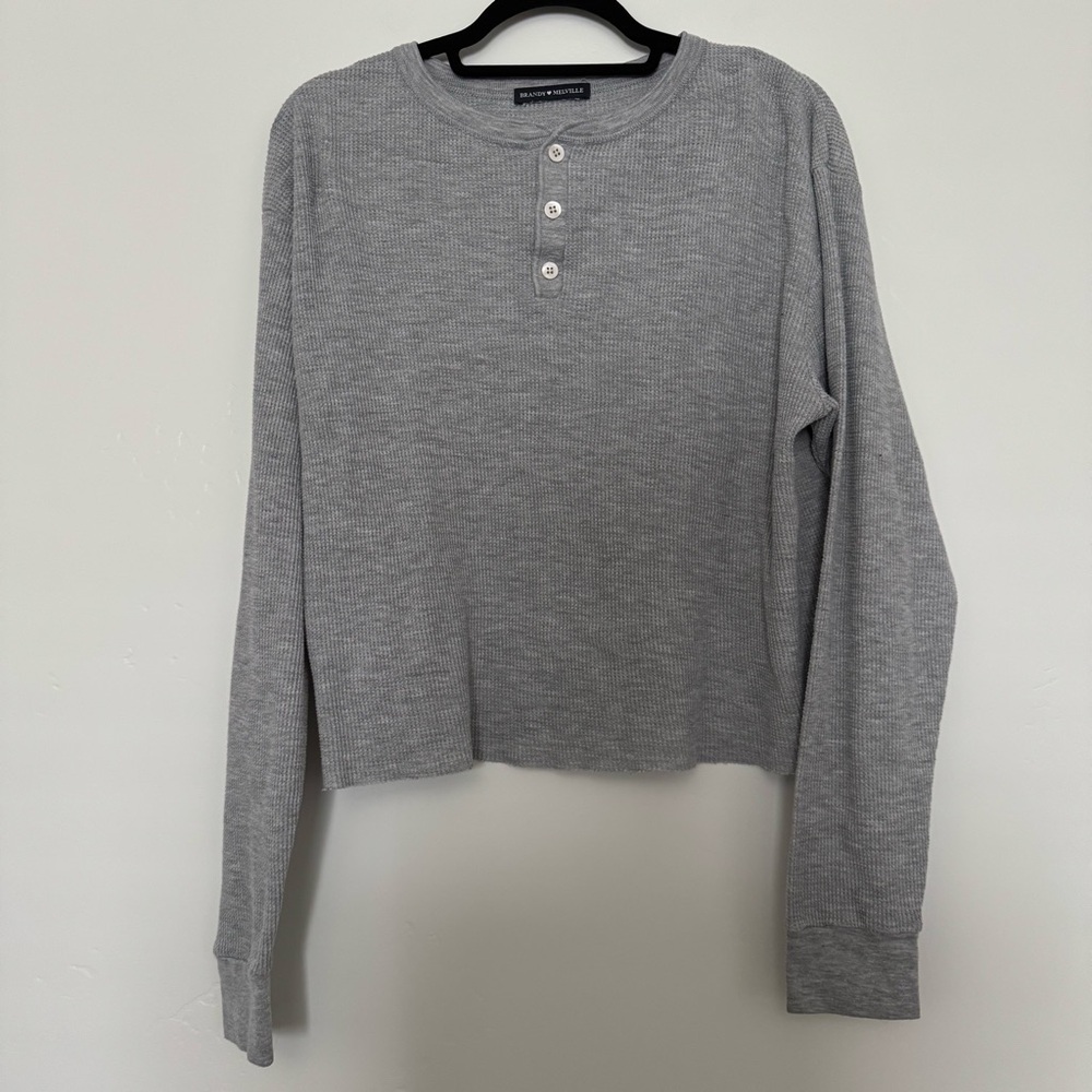 Brandy Melville waffle knit Long Sleeve Top. One size fits most